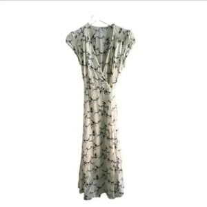 Reformation Carina Floral Emmaline Print Wrap Midi Dress Size S B497